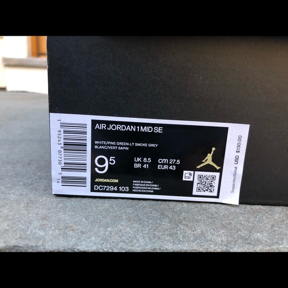 Air Jordan 1 Grey Green SE (Dead-Stock) - Picture 9 of 10